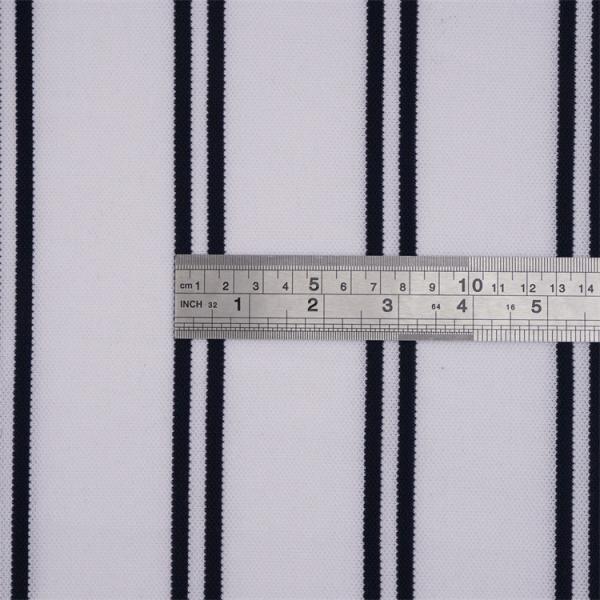 Breathable And Comfortable And Skin-Friendly Striped Knit Fabric For Polo Shirt