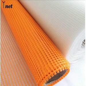Orange Self Adhesive Fiberglass Mesh 50m - 200m Fiberglass Reinforcement Mesh