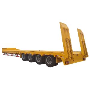 Custom 70-200 Tons Capacity Lowbed Semi Trailer with 2550mm Width and 4000mm
