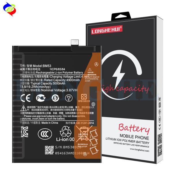 High Capacity BM53 5000mAh Battery for Xiaomi Mi 10T 10T Pro Redmi K30S Mobile Phone