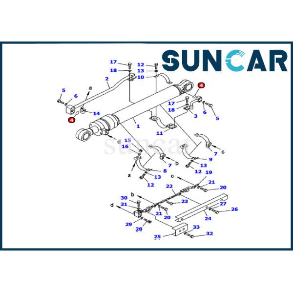 Quality Excavator 707-98-28610 Bucket Hydraulic Cylinder Seal Kit PC120-6H Komatsu Inner Repair Kit wholesale