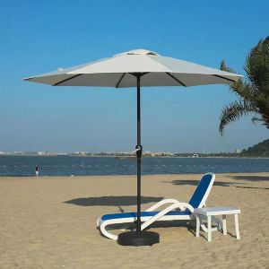 Aluminum Frame Middle Pole Beach Umbrella with Outdoor Foam Cushion and Water