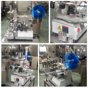 Square Flat Semi Automatic Bottle Labeler No Wrinkles Convenient Adjustment