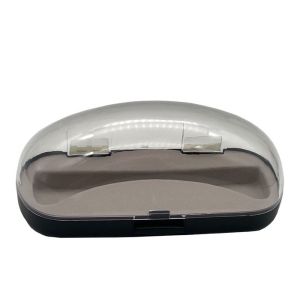 Transparent Top Black Base Clear Plastic Sunglass Case