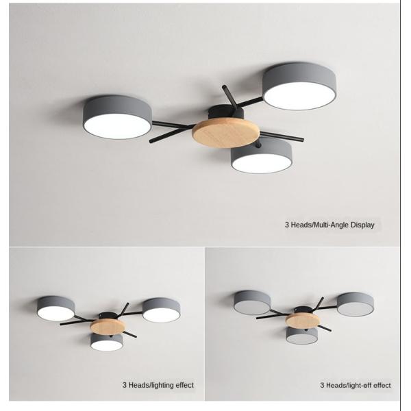 Modern living room LED lamp Nordic style bedroom LED wood ceiling flush mount light(WH-WA-15)