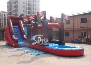 Cheap Commercial giant pirate ship inflatable water slide with slip n slide for adults outdoor water park for sale