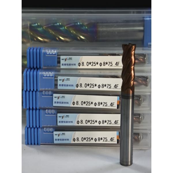 MPE4 HRC55-HRC60 Solid Carbide Milling Cutter, 4 Flute Flat End Mill, CNC Mill