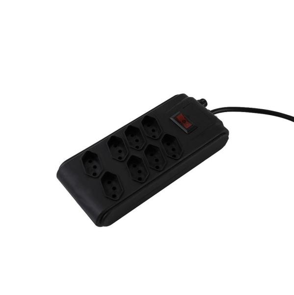 Quality Black Energy Saving Power Strip Multi Outlet With Switch Custom Long Power Code wholesale