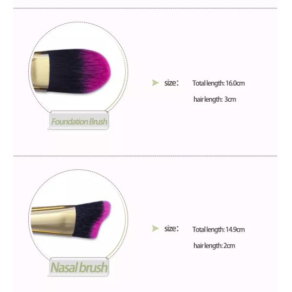 Elegant 10 Pieces Makeup Brush Set Highly Versatile Professional Eyeshadow Brushes