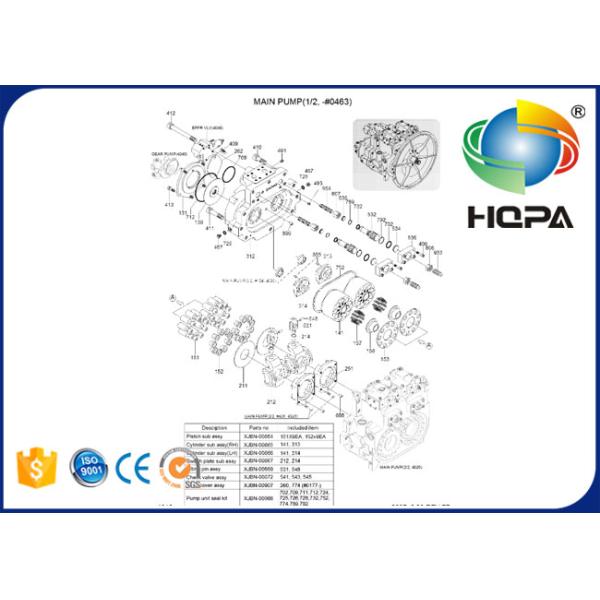 XJBN-00966 XJBN00966 Hydraulic Main Pump Seal Kit for Hyundai R450LC-7