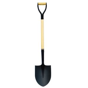 Cheap Outdoor Farming Tool Y Type Grip Wooden Handle Round Point Shovel with 215mm Blade for sale