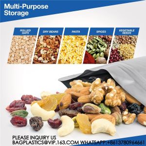 Large Mylar Bags 1 Gallon(10x14), 7x10 & 5x8, 4x6 With 1 Side Clear - (25 Pcs