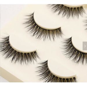 Cheap Custom Packaging False Strip Eyelashes Artificial 3d Fiber Lashes 100% Handmade for sale