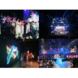 1R1G1B Full Color SMD LED Display Video Wall P4mm Waterproof High Performance