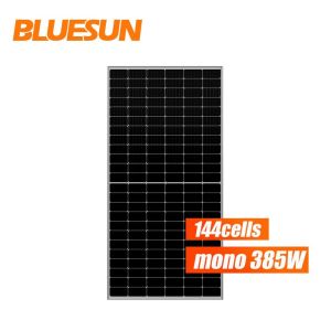 China High Power Bluesun  Perc Mono Solar Panel Perc Half Cut Solar Panels 24 Volt 144cell on sale