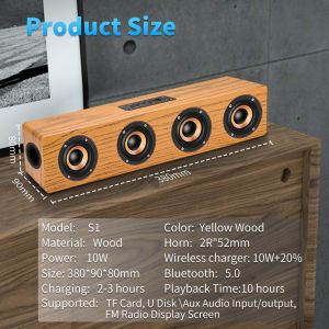 Cheap 2.1 Channel Wireless Bluetooth Soundbar With 8 Subwoofer Wooden ABS Covered for sale