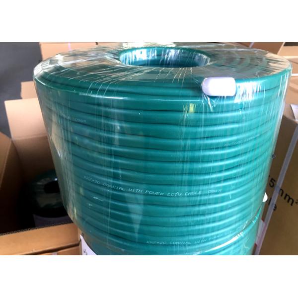 Kx7+2C RG Coaxial Cable , Siamese Coaxial Cable For CCTV 7*0.2BC Stranded Conductor