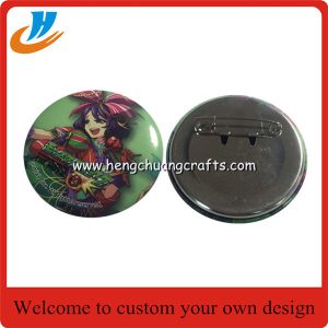 Factory wholesale custom pin button badge metal tin badge/Pin badge promotion