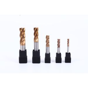 38-200mm Overall Length Carbide End Mill with AlTiN Coating and Varies Cutting