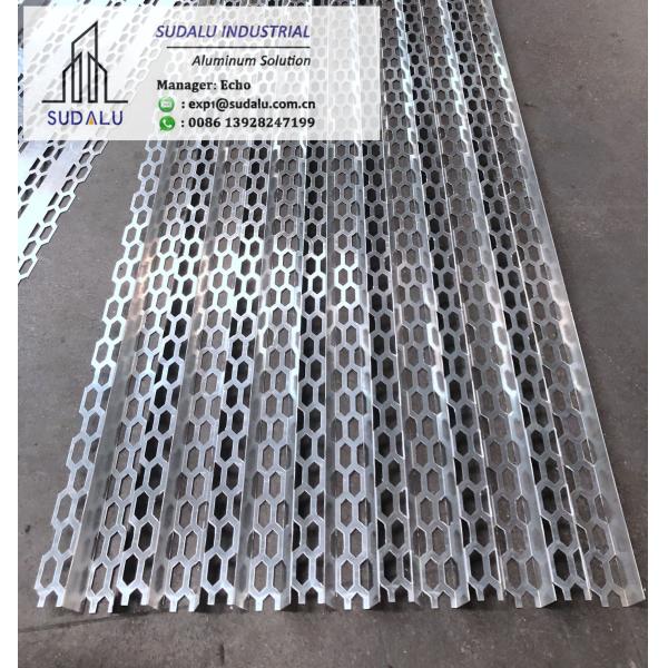 SUDALU Aluminum CNC Curvel Panel Aluminum Bending Perforated Panel For Wall Decoration