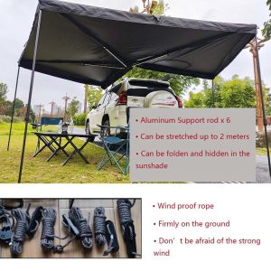 UV Resistant Foldable 270 Degree Awning With Walls 270 Degree 4wd Awning