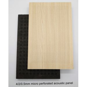 ODM Maple Veneer Melamine Micro Perforated Acoustic Panel Sound Proof For