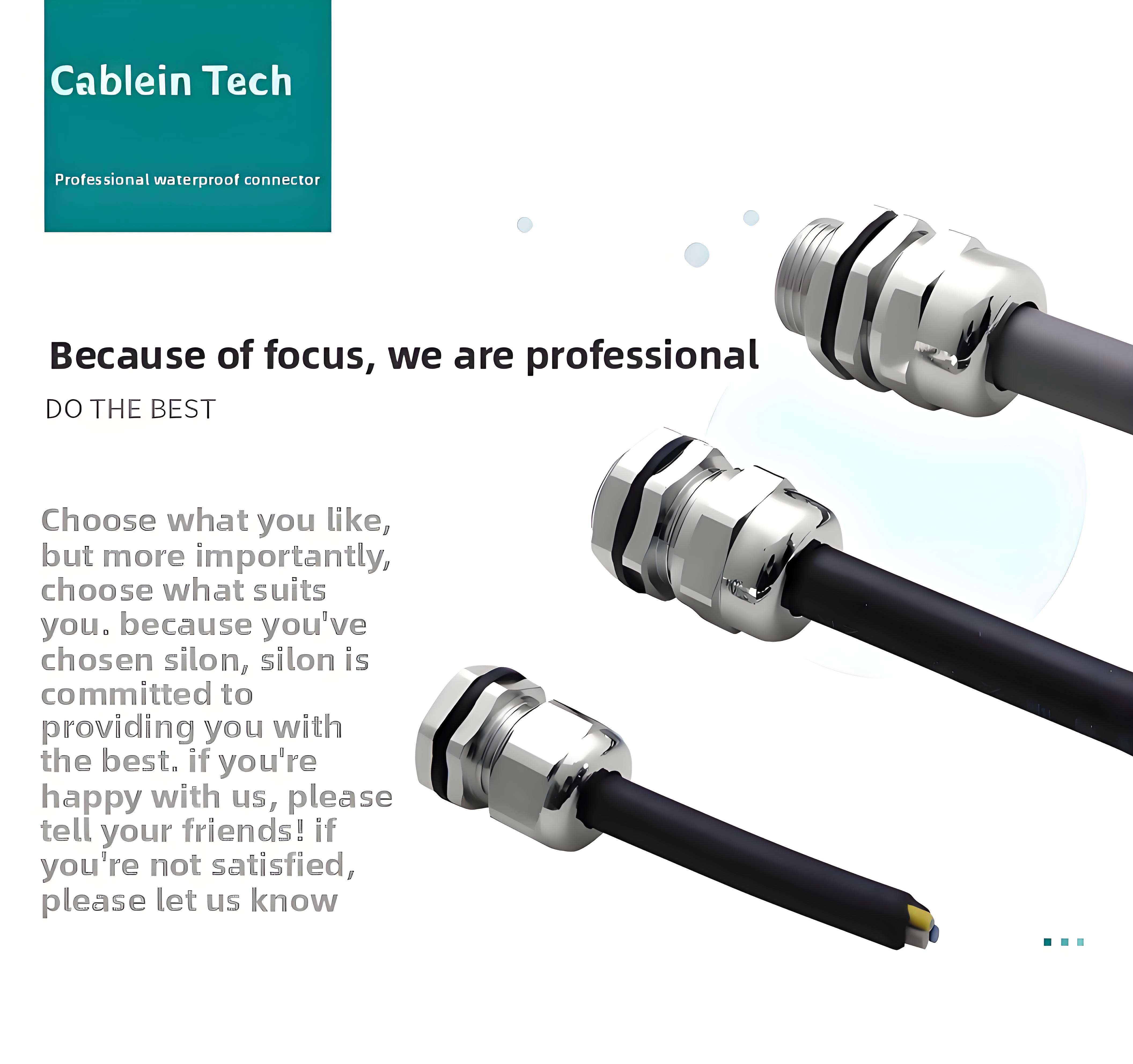 PG7 Plastic Waterproof Connector, Nylon IP68 Cable Gland for Electrical Wire Protection