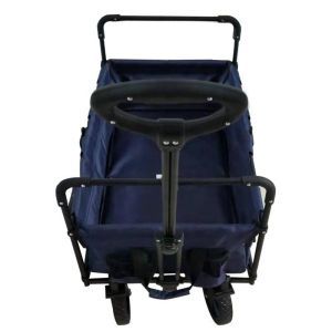 Iron Four-wheel All Terrain Folding Collapsible Utility Wagon for Garden and