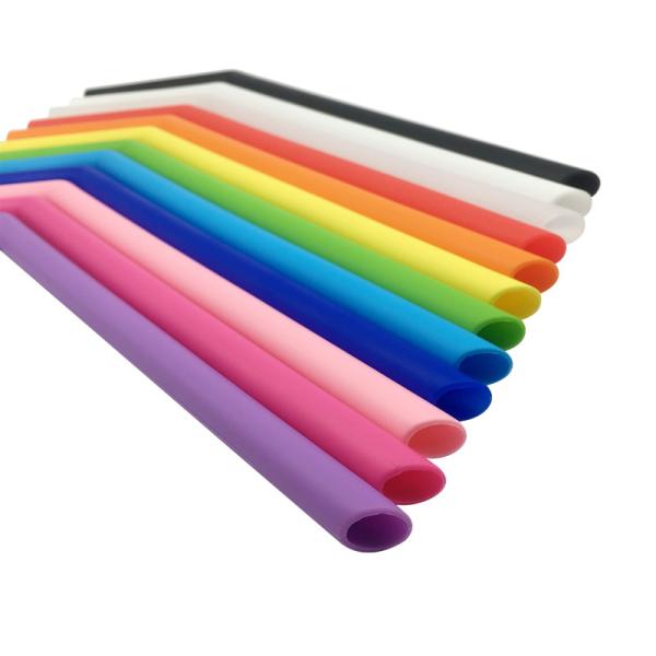 Flexible Collapsible Silicone Drinking Straws BPA Free Reusable Smoothie