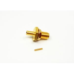 High Reliable Female Bulkhead RF SMA Cable Connector Gold Plated For 086 Cable
