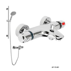 Thermostatic Shower Set,Wall Mounted Bath Shower Mixer Thermostatic Bath Shower