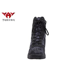 Strap Army Rubber Non - Slip Military Tactical Boots With Side Zipper Black