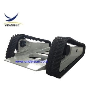 Hydraulic crawler rubber track undercarriage system for mobile crusher drilling