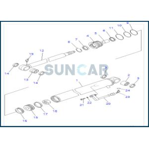 China 707-98-23810 7079823810 Arm Cylinder Service Kit for PC35R-8 PC35MRX-1A on sale