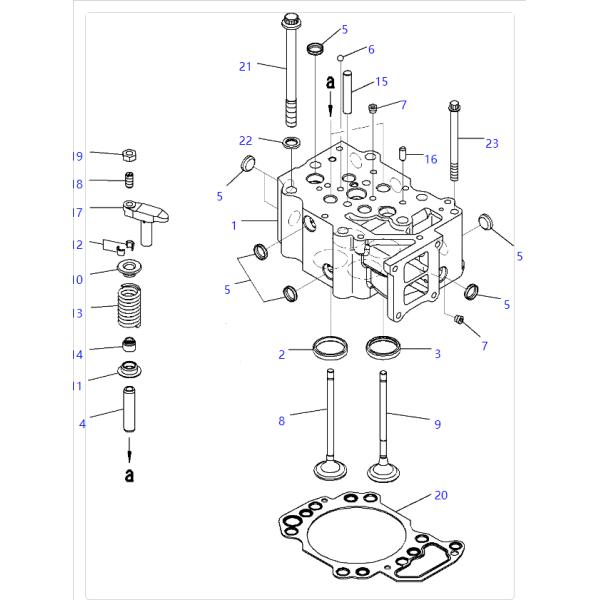 6150-42-4110 6150-42-4210 Intake Valve Exhaust Valve Excavator Engine Parts For PC400