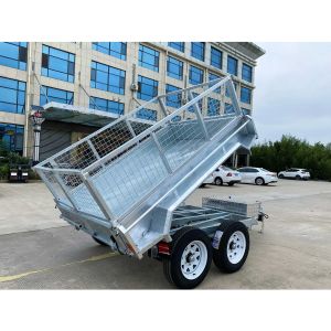 Fully Welded Hydraulic Tipper Trailers 8x5 Galvanised Tipper Trailer Silver