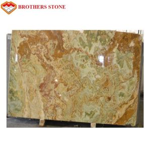 China Light Green Onyx Jade Green Stone Flooring With 15-18mm Thickness on sale