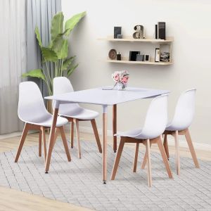 Customized Plastic Dining Chairs Set Of 4 White Plastic Dining Room Chairs