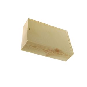 Customized Engraving Logo Solid Sliding Lid Wine Box , Decorative Wooden Boxes