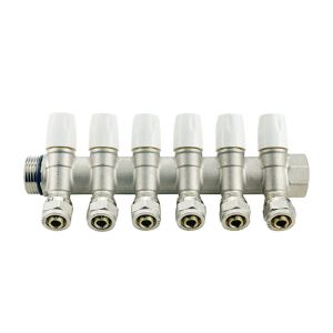 China 2-6 Ways Brass Pex Manifold For Heating System Water System ISO90001 on sale