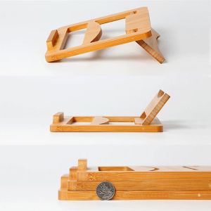 Foldable Adjustable Bamboo Laptop Stand Tablet Holders Oem