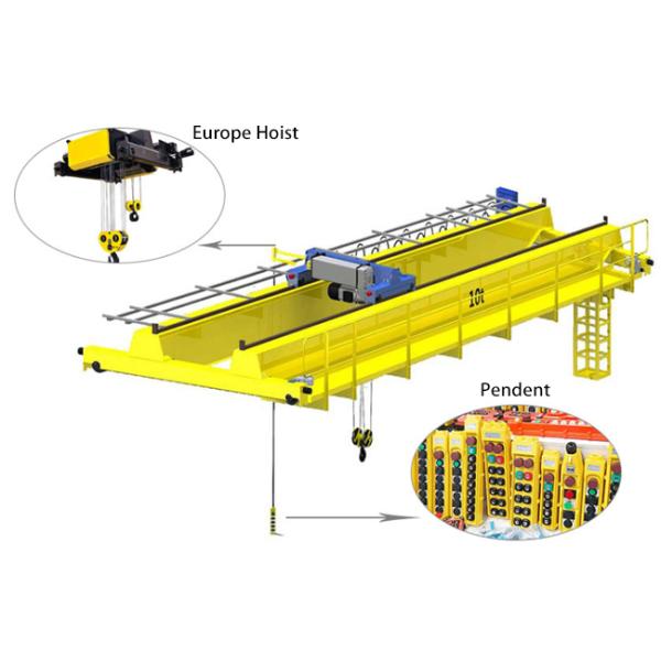 Warehouse European Double Girder Overhead Travelling Bridge Crane