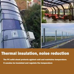 Polycarbonate Panel Bending Polycarbonate Greenhouse Plastic Roofing Pc Solid