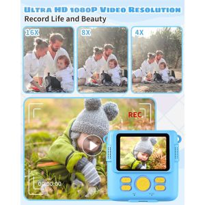 1080P HD Kids Digital Camera 2.4 inch Screen Size Instant Print 32G SD Card 3