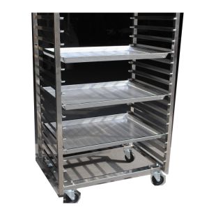 Rectangle Bakery Tray Rack Trolley 10-16 Layers With Silent Caster