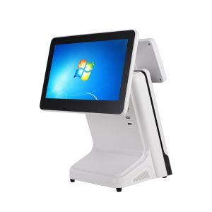 Cheap Win/Android Compatible POS System with 15/15.6-inch LED/VFD Display and 2nd Display Option for sale