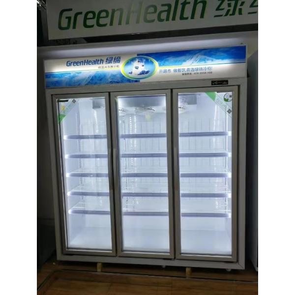 -18~-25℃ Glass Door Upright Display Freezer With Wheels Low Noise