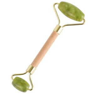 Puffy Eyes Double Jade Roller Stimulating Blood Flow Green Roller For Face