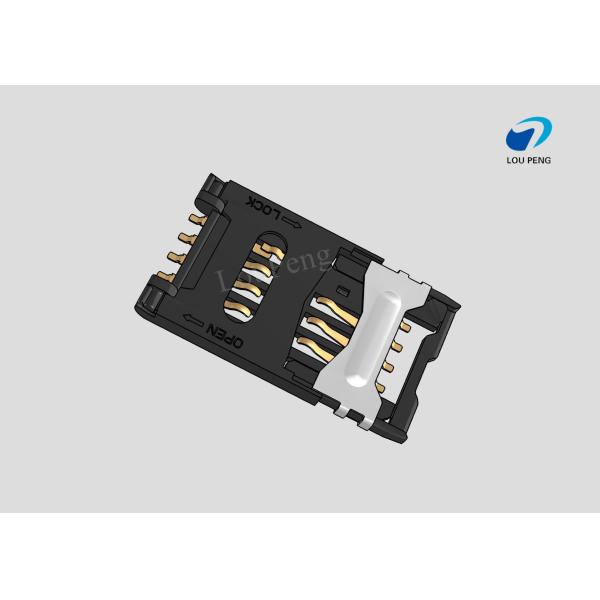 SIM Connectors, SIM Card Connectors, 2FF mini SIM Compatible Card, 8 Position, 2