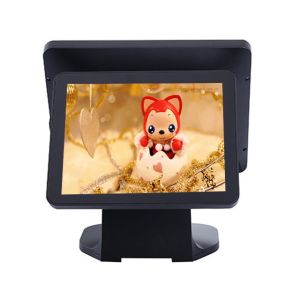 Black Color Dual Screen Retail Epos Systems Aluminium Alloy Housing For Small